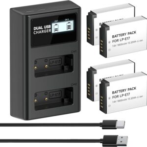 Paquete de 4 baterías LP-E17 y cargador