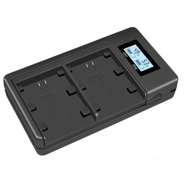 Cargador de Baterías con Pantalla LCD para Sony